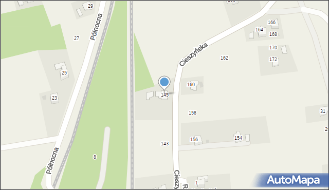 Pogwizdów, Cieszyńska, 145, mapa Pogwizdów