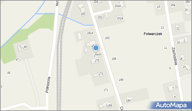 Pogwizdów, Cieszyńska, 177, mapa Pogwizdów