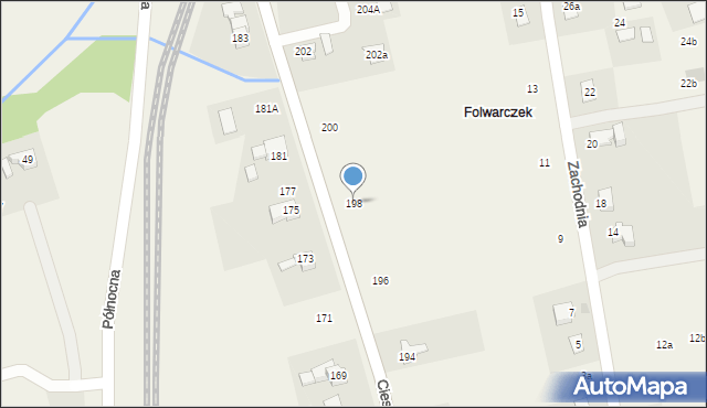 Pogwizdów, Cieszyńska, 198, mapa Pogwizdów