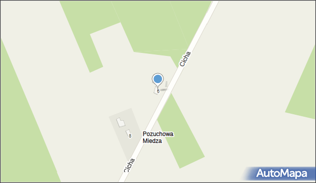 Policzna, Cicha, 6, mapa Policzna