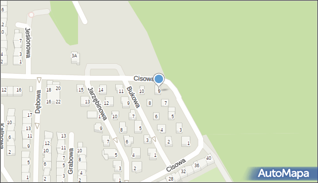 Polkowice, Cisowa, 9, mapa Polkowice