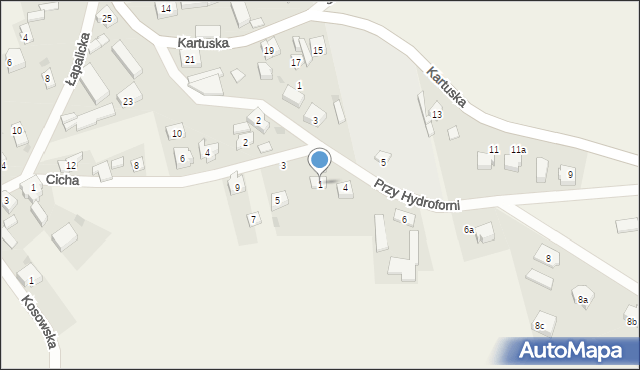 Prokowo, Cicha, 1, mapa Prokowo