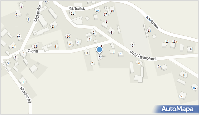 Prokowo, Cicha, 5, mapa Prokowo