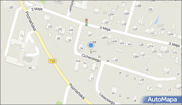 Pruszków, Cicheckiego Józefa, 32, mapa Pruszków