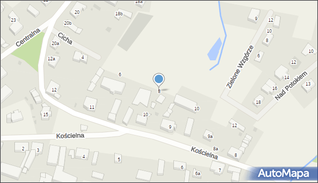 Przęsocin, Cicha, 8, mapa Przęsocin