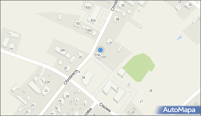 Przybiernów, Cisowa, 57b, mapa Przybiernów