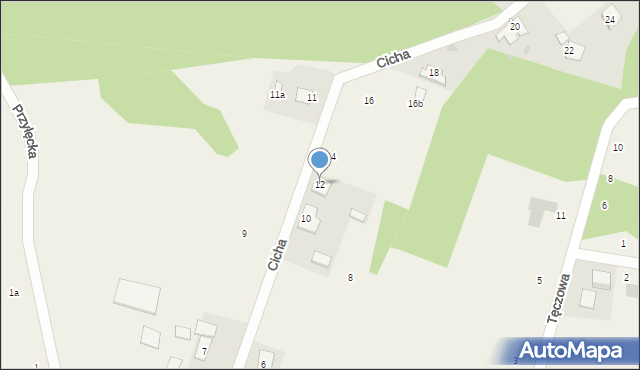 Przyłęki, Cicha, 12, mapa Przyłęki