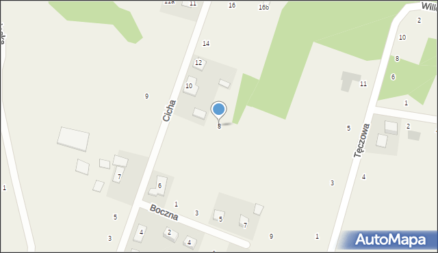 Przyłęki, Cicha, 8, mapa Przyłęki