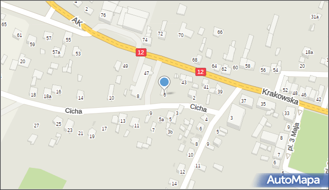 Przysucha, Cicha, 6, mapa Przysucha