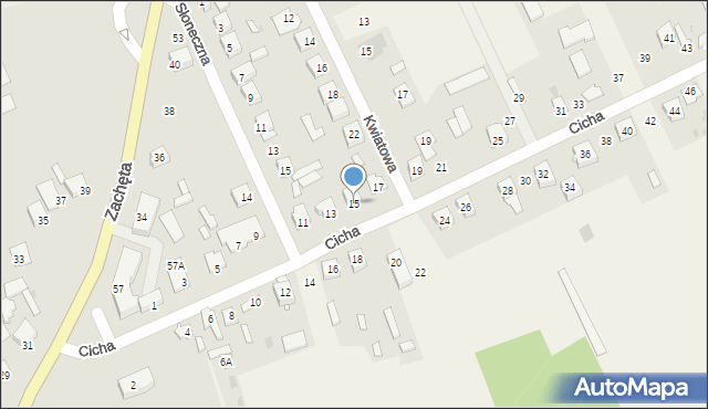 Przytyk, Cicha, 15, mapa Przytyk