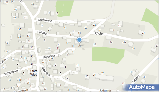 Psary, Cicha, 10, mapa Psary