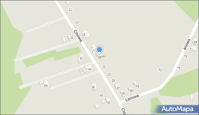 Pszów, Cisowa, 19, mapa Pszów