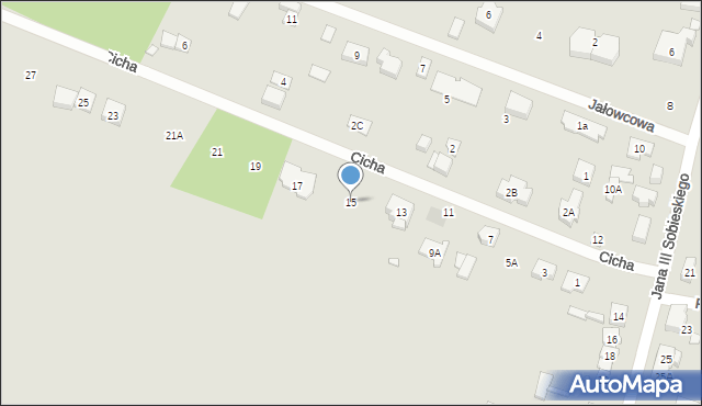 Puszczykowo, Cicha, 15, mapa Puszczykowo