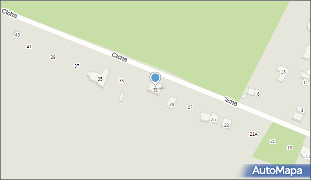 Puszczykowo, Cicha, 31, mapa Puszczykowo