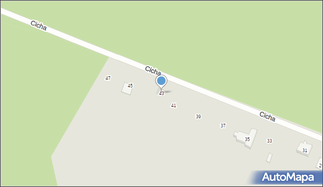 Puszczykowo, Cicha, 43, mapa Puszczykowo