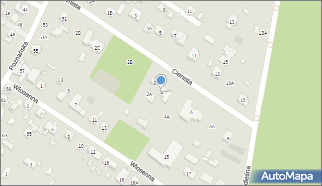 Puszczykowo, Cienista, 4, mapa Puszczykowo