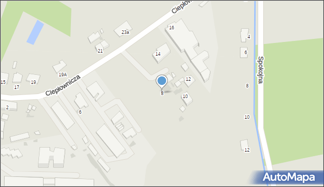 Pyrzyce, Ciepłownicza, 8, mapa Pyrzyce