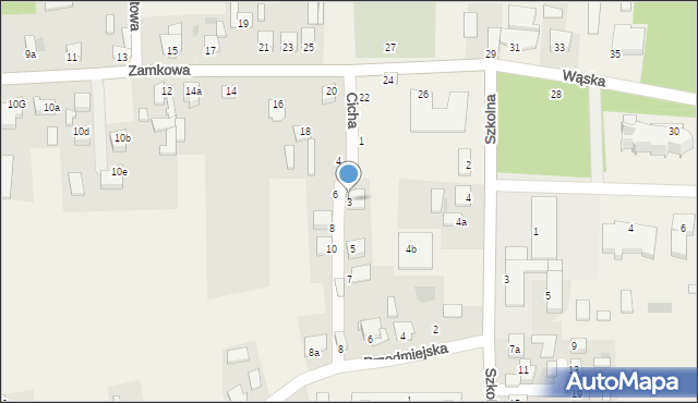 Raciążek, Cicha, 3, mapa Raciążek