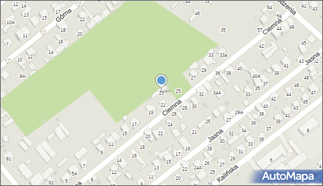 Radom, Ciemna, 23, mapa Radomia