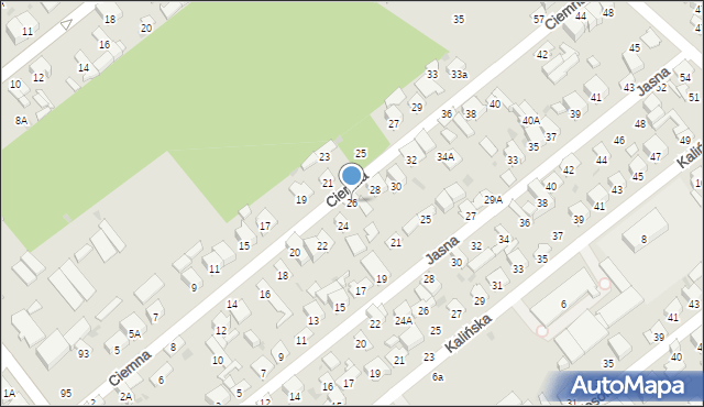 Radom, Ciemna, 26, mapa Radomia