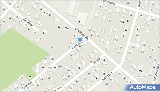 Radom, Ciemna, 44, mapa Radomia