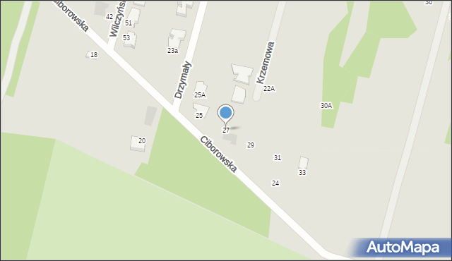 Radom, Ciborowska, 27, mapa Radomia