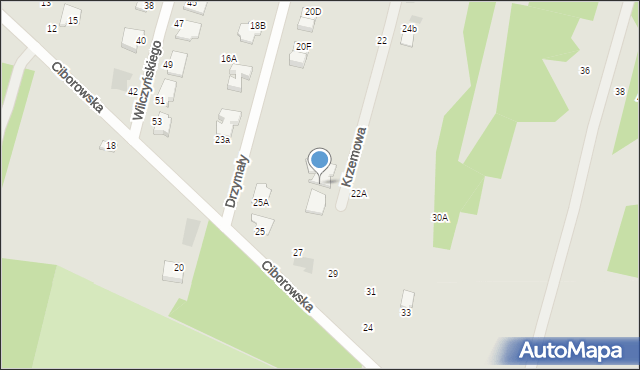 Radom, Ciborowska, 27c, mapa Radomia