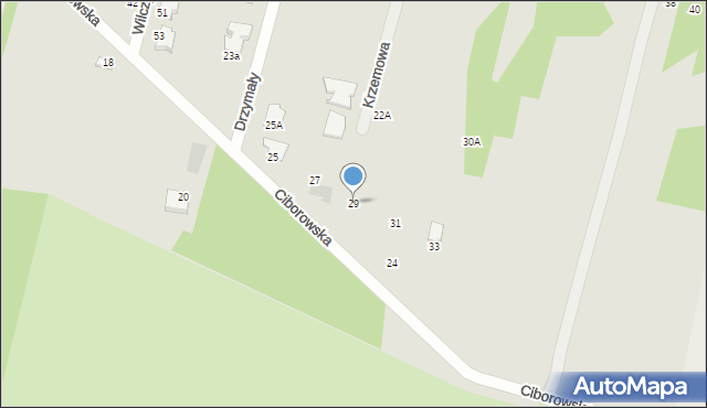 Radom, Ciborowska, 29, mapa Radomia