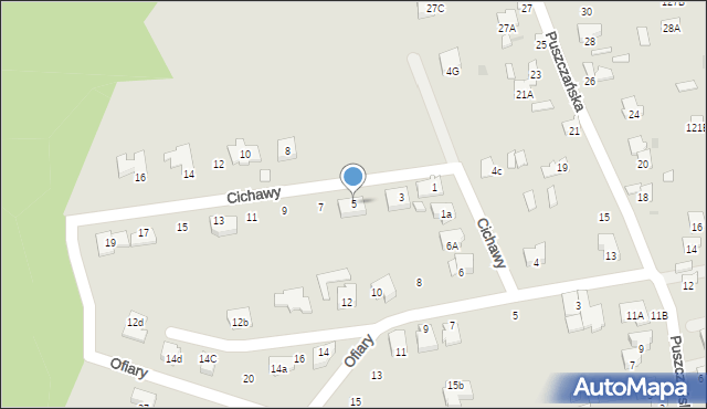 Radom, Cichawy Franciszka, 5, mapa Radomia