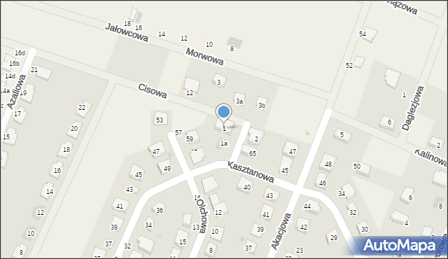 Radwanice, Cisowa, 1, mapa Radwanice