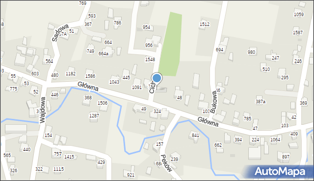 Radziechowy, Cicha, 518, mapa Radziechowy