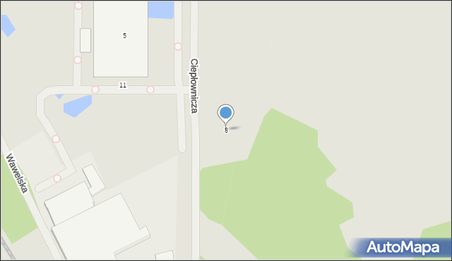 Radzionków, Ciepłownicza, 8, mapa Radzionków