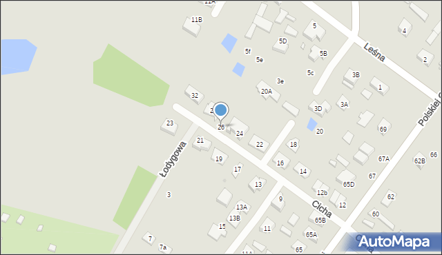 Radzymin, Cicha, 26, mapa Radzymin