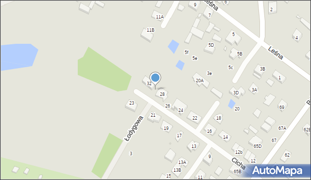 Radzymin, Cicha, 30, mapa Radzymin