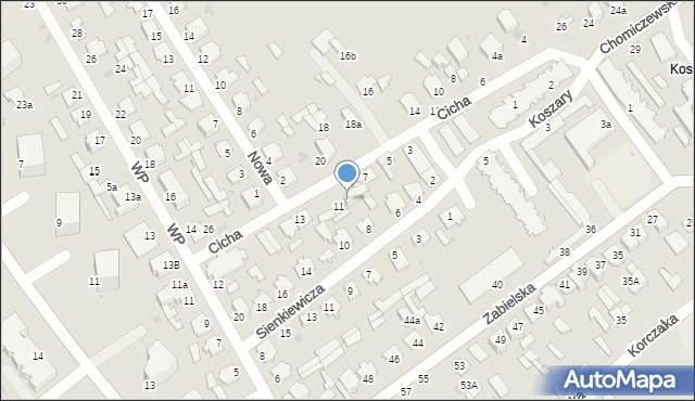 Radzyń Podlaski, Cicha, 9, mapa Radzyń Podlaski