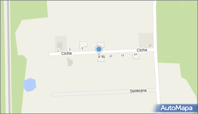 Raszówka, Cicha, 8, mapa Raszówka