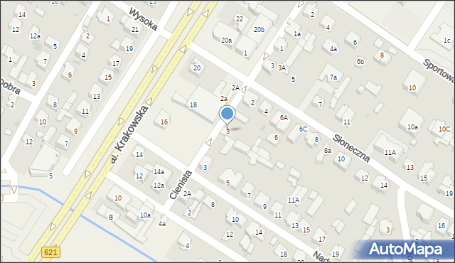 Raszyn, Cienista, 3, mapa Raszyn