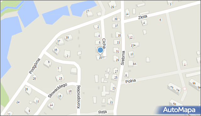 Recz, Cicha, 10, mapa Recz