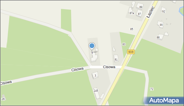 Rększowice, Cisowa, 4, mapa Rększowice