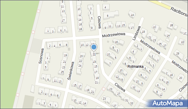 Rotmanka, Cisowa, 11, mapa Rotmanka