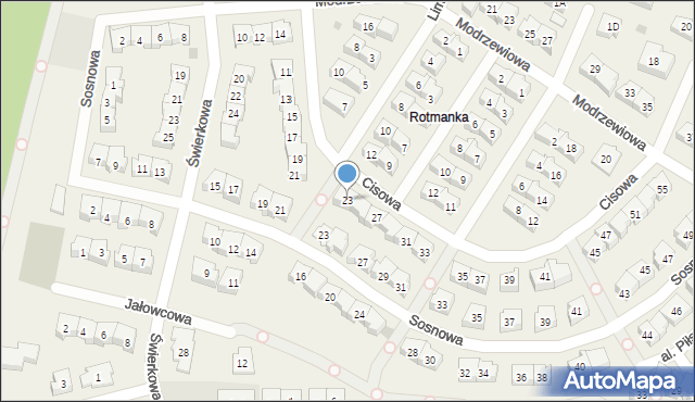 Rotmanka, Cisowa, 23, mapa Rotmanka