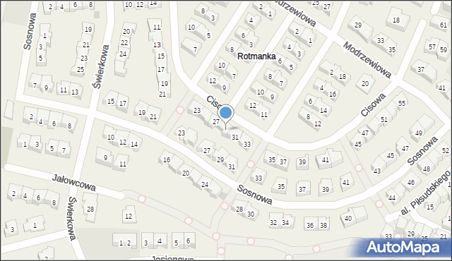 Rotmanka, Cisowa, 29, mapa Rotmanka