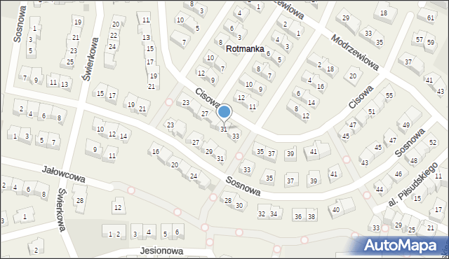 Rotmanka, Cisowa, 31, mapa Rotmanka