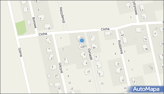 Rusiec, Cicha, 11A, mapa Rusiec