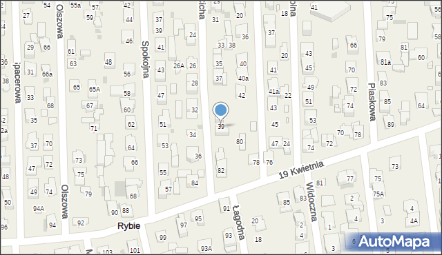 Rybie, Cicha, 39, mapa Rybie