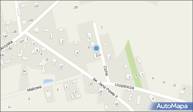Rykoszyn, Cicha, 4, mapa Rykoszyn