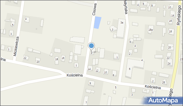 Ryńsk, Cisowa, 2, mapa Ryńsk