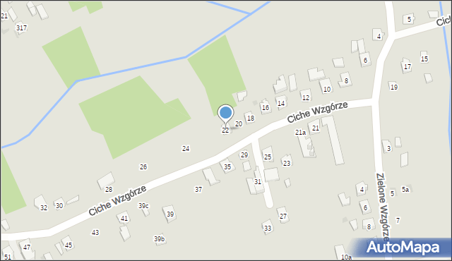 Rzeszów, Ciche Wzgórze, 22, mapa Rzeszów