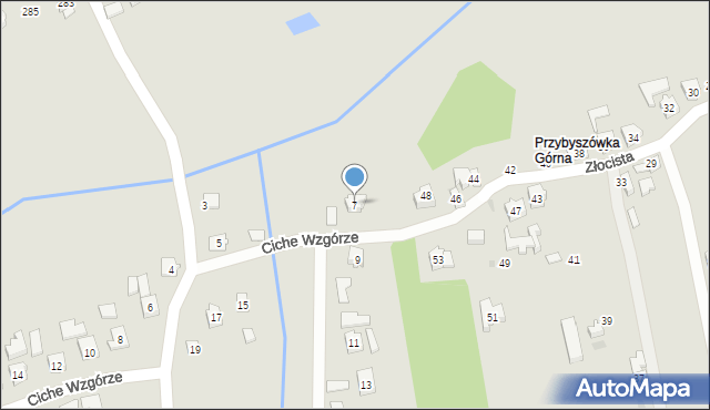 Rzeszów, Ciche Wzgórze, 7, mapa Rzeszów
