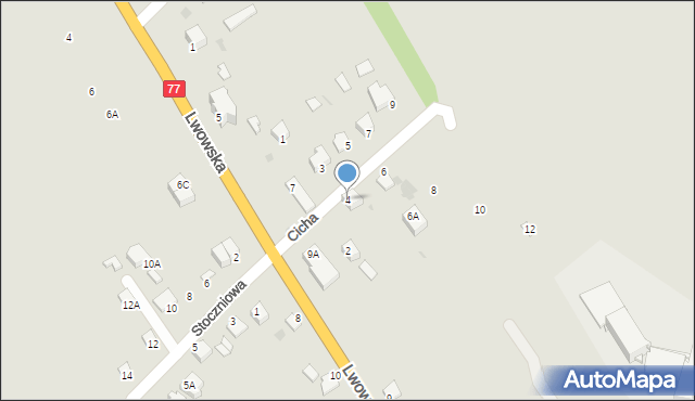 Sandomierz, Cicha, 4, mapa Sandomierza